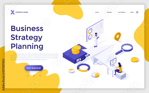 Isometric Landing Page Concept