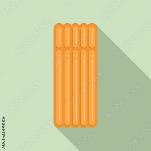 Kids inflatable mattress icon. Flat illustration of kids inflatable mattress vector icon for web design