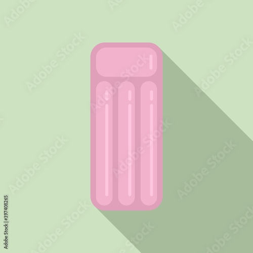Adventure inflatable mattress icon. Flat illustration of adventure inflatable mattress vector icon for web design