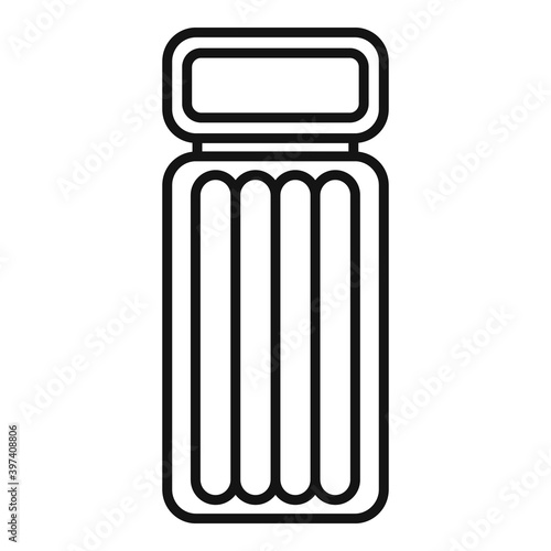 Summer inflatable mattress icon. Outline summer inflatable mattress vector icon for web design isolated on white background