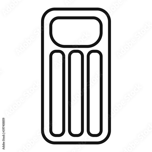Holiday inflatable mattress icon. Outline holiday inflatable mattress vector icon for web design isolated on white background