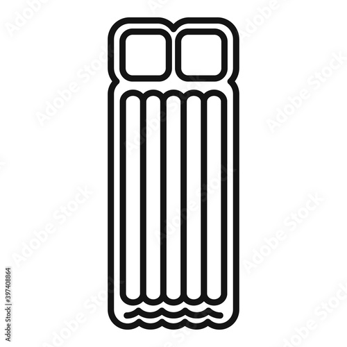Joy inflatable mattress icon. Outline joy inflatable mattress vector icon for web design isolated on white background