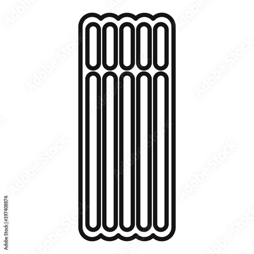 Kids inflatable mattress icon. Outline kids inflatable mattress vector icon for web design isolated on white background