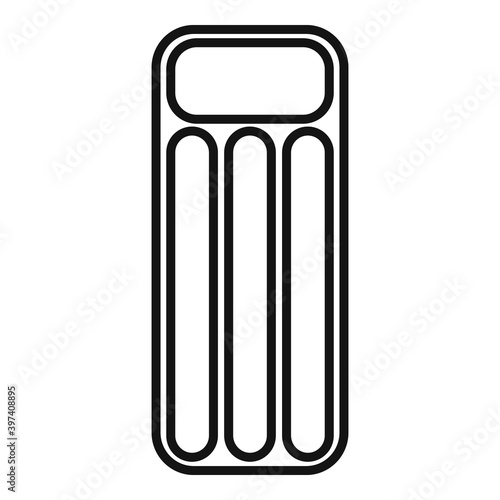 Adventure inflatable mattress icon. Outline adventure inflatable mattress vector icon for web design isolated on white background