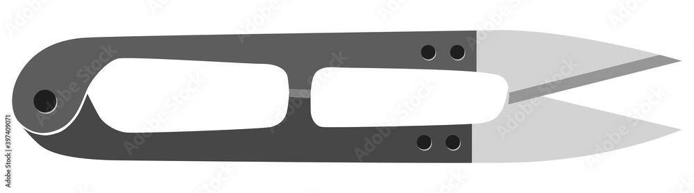 Image of tailoring scissors in black and gray Image of tailoring scissors in black and gray