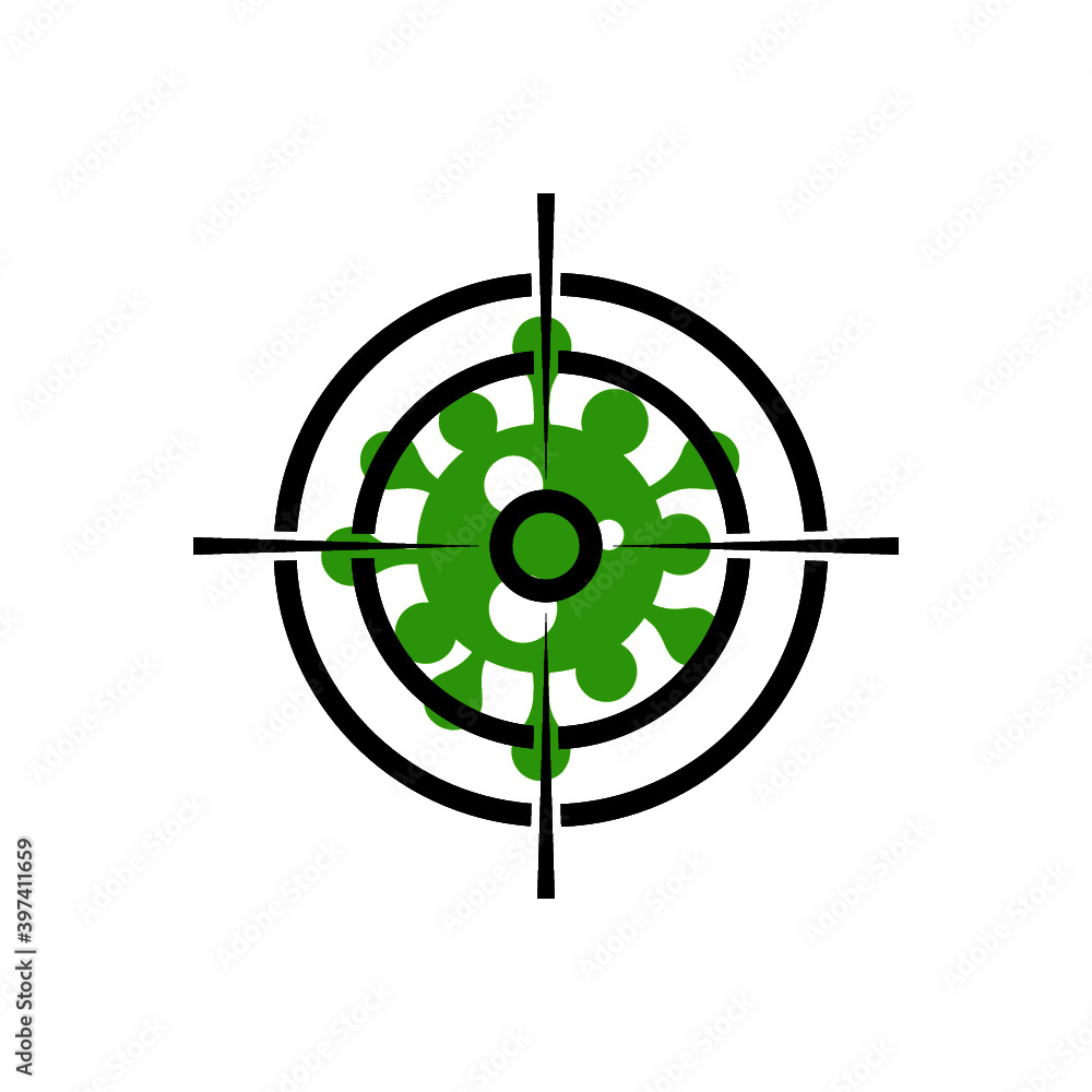 Corona virus target icon isolated on white background Corona virus target icon isolated on white background
