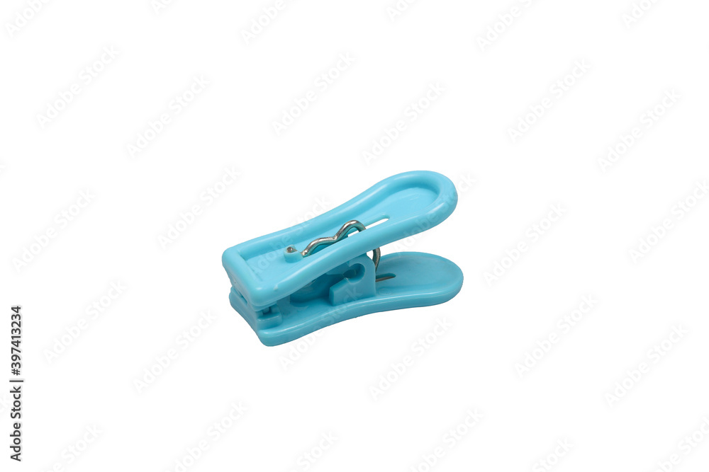 Plastic Clothespins isolated on white background Plastic Clothespins isolated on white background