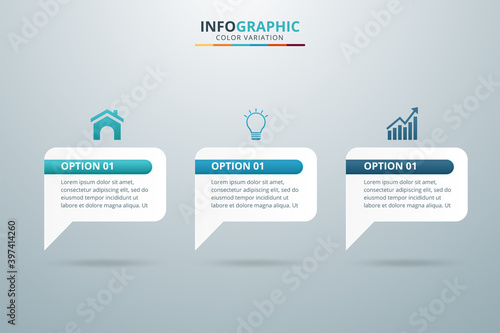 Minimal Business Infographics template. Vector Illustration