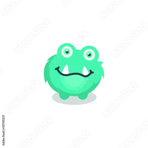 Cute monster logo. Monster logo character template vector. Character logo template.