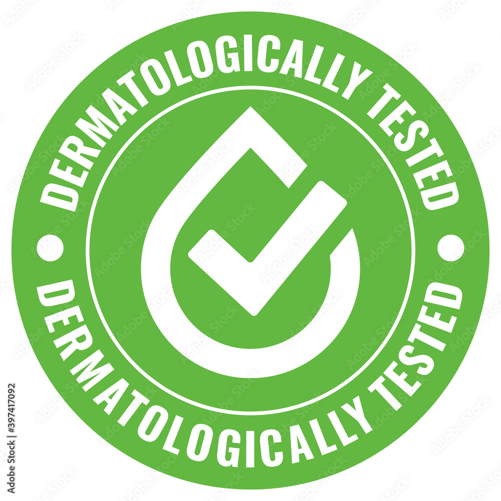 Dermatologically tested vector icon Dermatologically tested vector icon