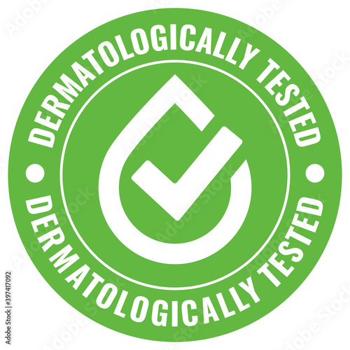 Dermatologically tested vector icon