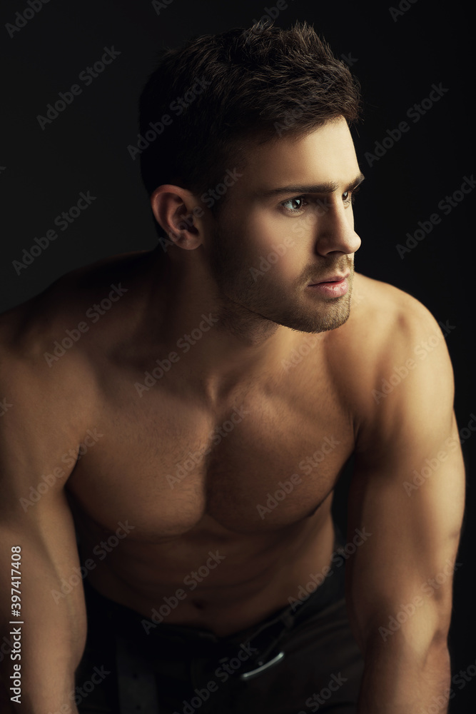 Portrait of man looking to the right Portrait of man looking to the right