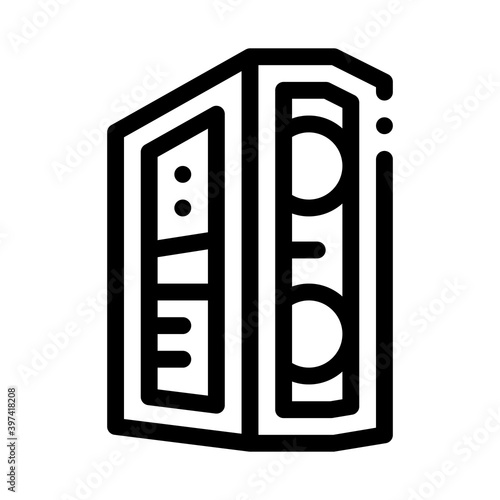 system unit computer black icon vector. system unit computer sign. isolated symbol illustration