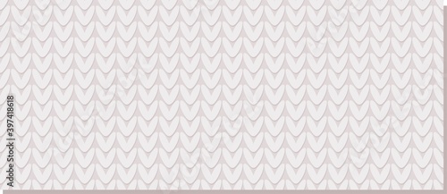 Knitted texture seamless in paper art style on soft white background. Fashion print. Seamless vector texture. Abstract background. Knit print