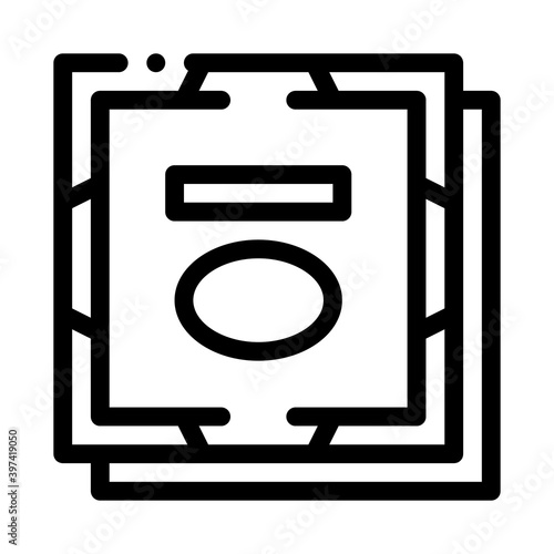 processor computer component black icon vector. processor computer component sign. isolated symbol illustration