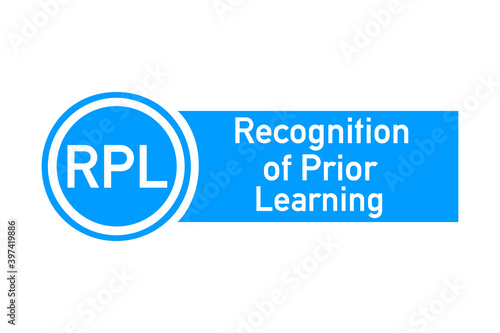 Fotografie, Tablou RPL, recognition of prior learning symbol