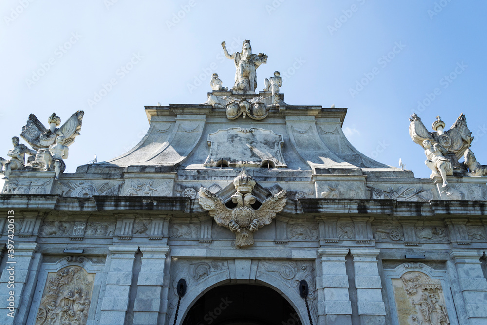 Gate three of the Alba Carolina citadel. Alba Iulia, Romania.