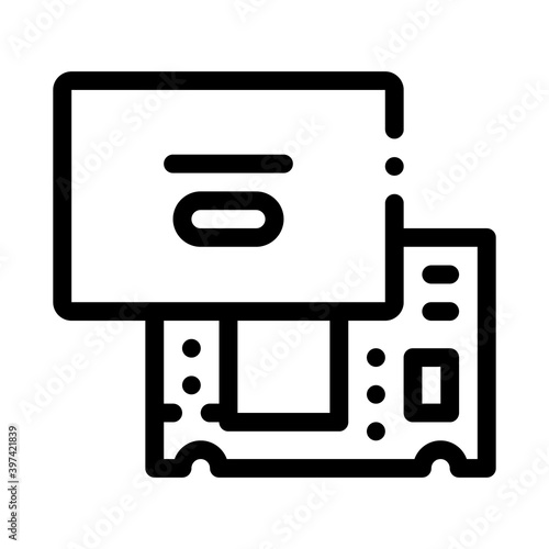 laptop mainboard black icon vector. laptop mainboard sign. isolated symbol illustration