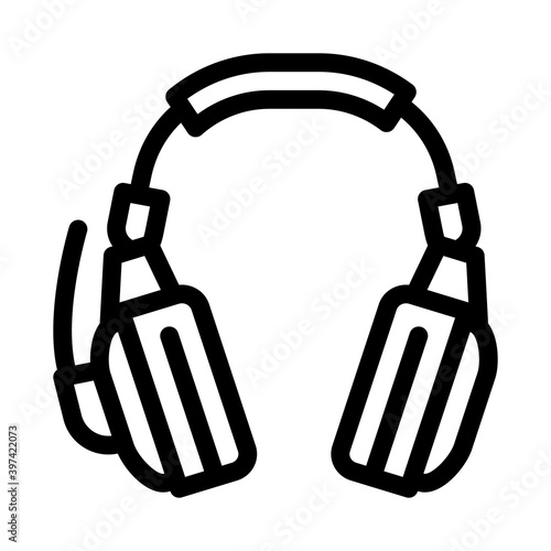 headphones accessories black icon vector. headphones accessories sign. isolated symbol illustration