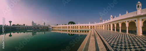 Nankana Sahib, Punjab, Pakistan - April, 12, 2020: The Sarovar (Holiest Pool), Gurdwara Janamasthan Guru Nanak Dev Ji, located at Nankana Sahib District. photo