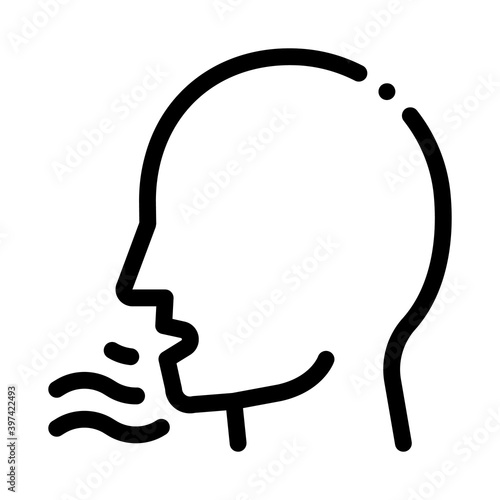 gasping human black icon vector. gasping human sign. isolated symbol illustration