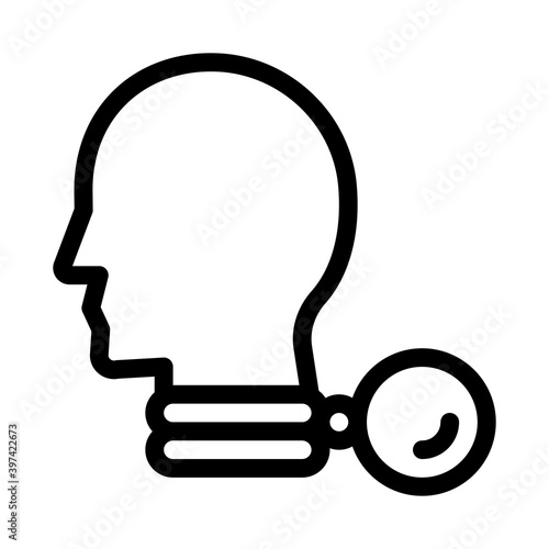 bronchial asthma chronic disease black icon vector. bronchial asthma chronic disease sign. isolated symbol illustration