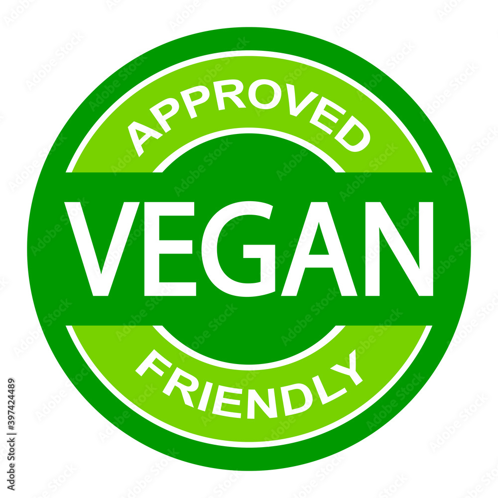 Vegan. Plant based vegeterian food product label. Green round stamp. Logo or icon. Diet. Sticker. Label Vegan. Plant based vegeterian food product label. Green round stamp. Logo or icon. Diet. Sticker. Label