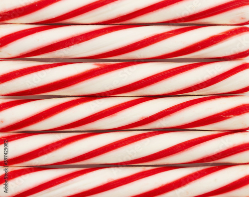 Red and white candy cane Christmas background