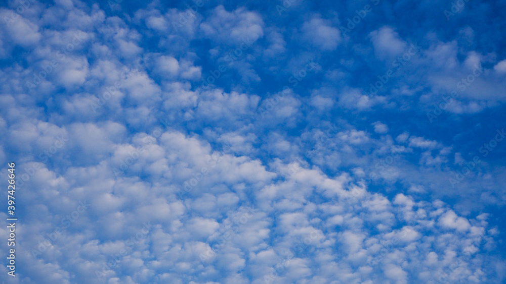 Joli ciel clément, pommelé de Cirrocumulus de haute altitude Joli ciel clément, pommelé de Cirrocumulus de haute altitude