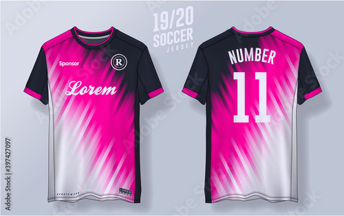 t-shirt sport design template, Soccer jersey mockup for football club. uniform front and back view.