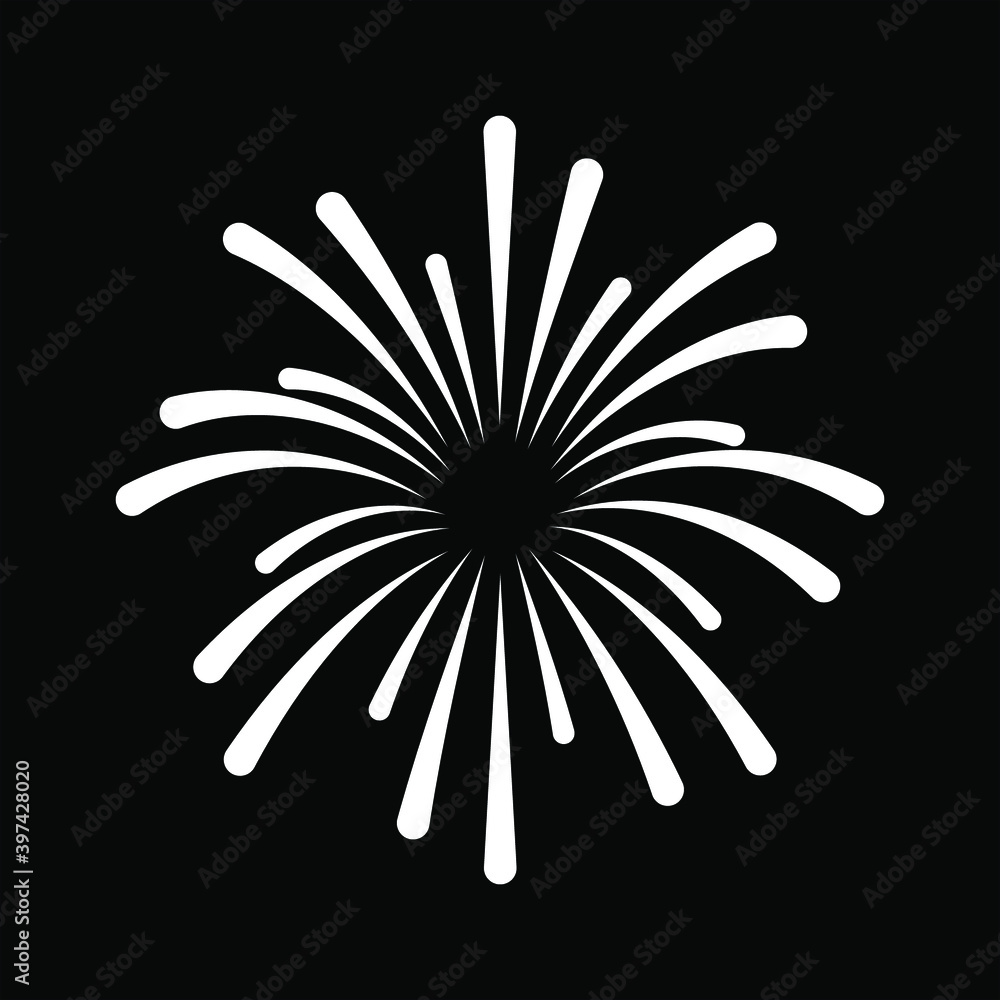 Obraz premium fire work icon Vector Illustration design Logo template