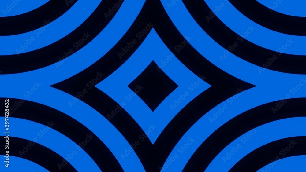 Abstract motion graphic background , black and blue symmetrical shapes, hypnotic design, interesting 4K loop video animation Abstract motion graphic background , black and blue symmetrical shapes, hypnotic design, interesting 4K loop video animation