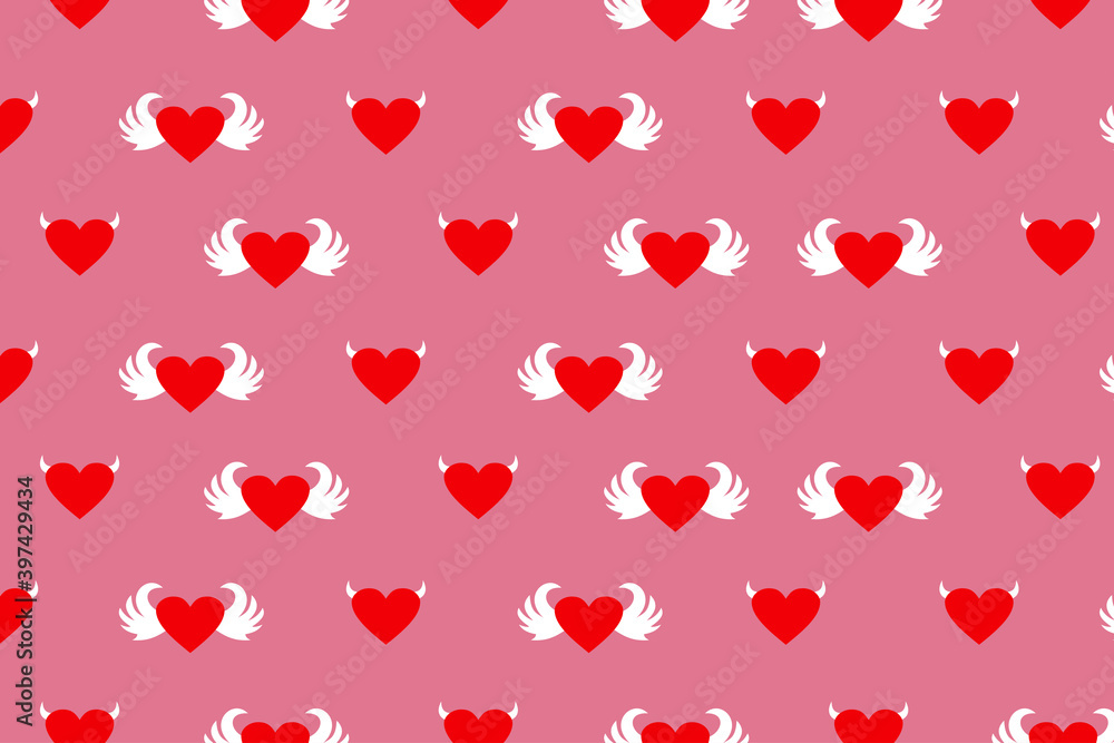 Vector Illustration Valentine Seamless Pattern