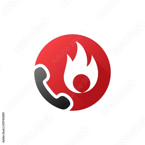fire emergency call icon. emergency logo 