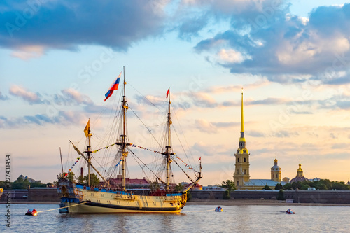 Saint Petersburg. Sailboat ...