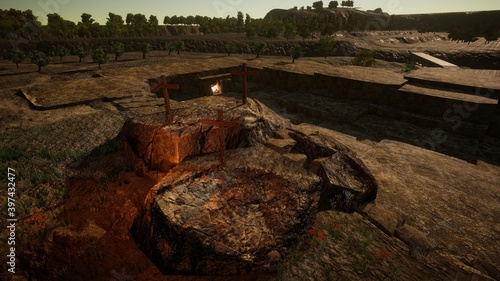 Golgotha in the morning