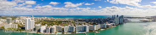 Beautiful Miami Beach landscape photo aerial panorama style © Felix Mizioznikov