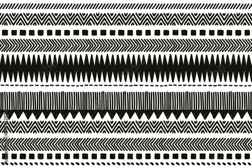 Ethnic vector seamless pattern. Tribal geometric background, boho motif, maya, aztec ornament illustration. rug textile print texture