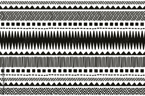 Ethnic vector seamless pattern. Tribal geometric background, boho motif, maya, aztec ornament illustration. rug textile print texture