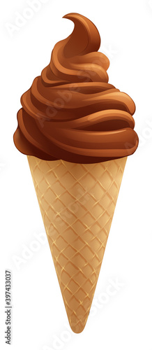Chocolate ice cream or froz...