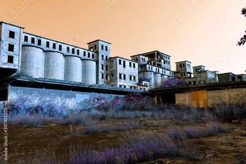 Xinhua Cement factory abandoned Lake Park Huadu China