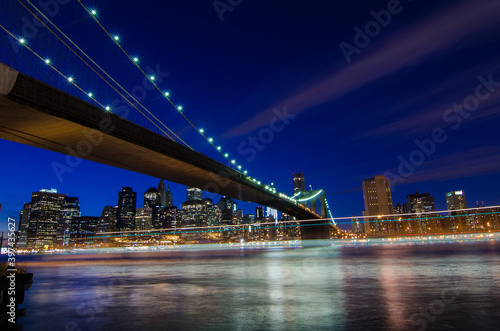 Brooklyn Bridge at night - New York Cty, United States of America