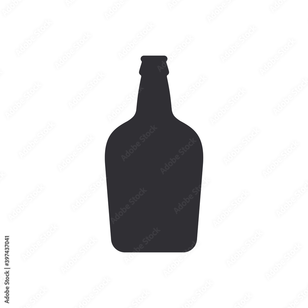 Beer bottle. Vector icon. Vector bottle. Bottle silhouette. Stencil bottle. Flask template. Flask silhouette. Jar icon. Glass container. Logo template. Shape for 3d modeling. Beer bottle. Vector icon. Vector bottle. Bottle silhouette. Stencil bottle. Flask template. Flask silhouette. Jar icon. Glass container. Logo template. Shape for 3d modeling.