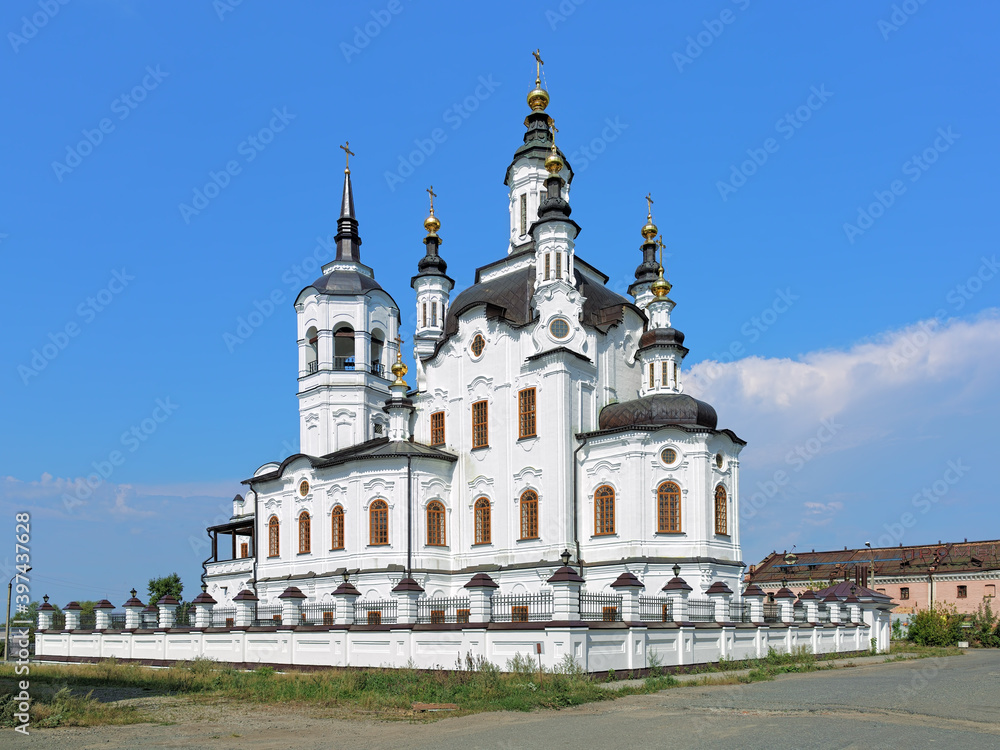Church of Zechariah and Elizabeth in the Siberian Baroque style in Tobolsk, Russia