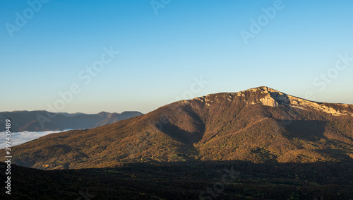 sunset in the mountains