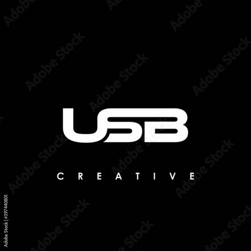 USB Letter Initial Logo Design Template Vector Illustration 