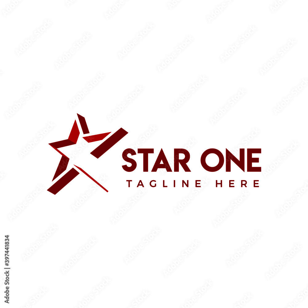 STAR LOGO DESIGN WITH SIMPLE AND MINIMALIST STYLE