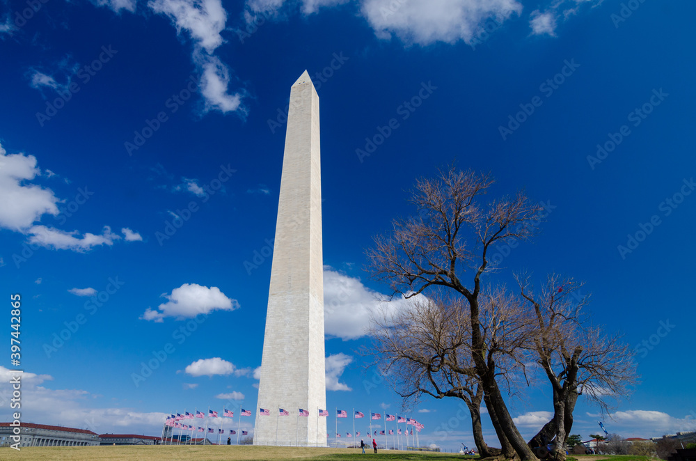 Washington Monument on a cloudy day - Washington D.C. United States of America