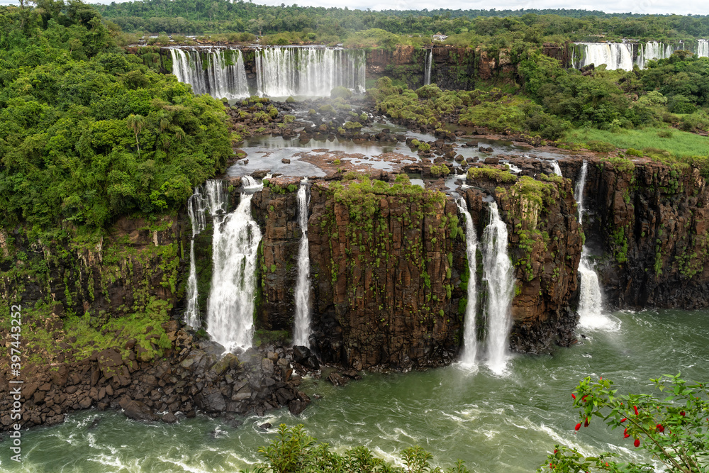View of world famous Iguasu waterfalls in Argentina View of world famous Iguasu waterfalls in Argentina