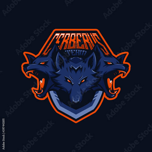 Obraz na plátně cerberus mascot logo for esport